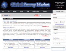 Tablet Screenshot of globalsurveymarket.com